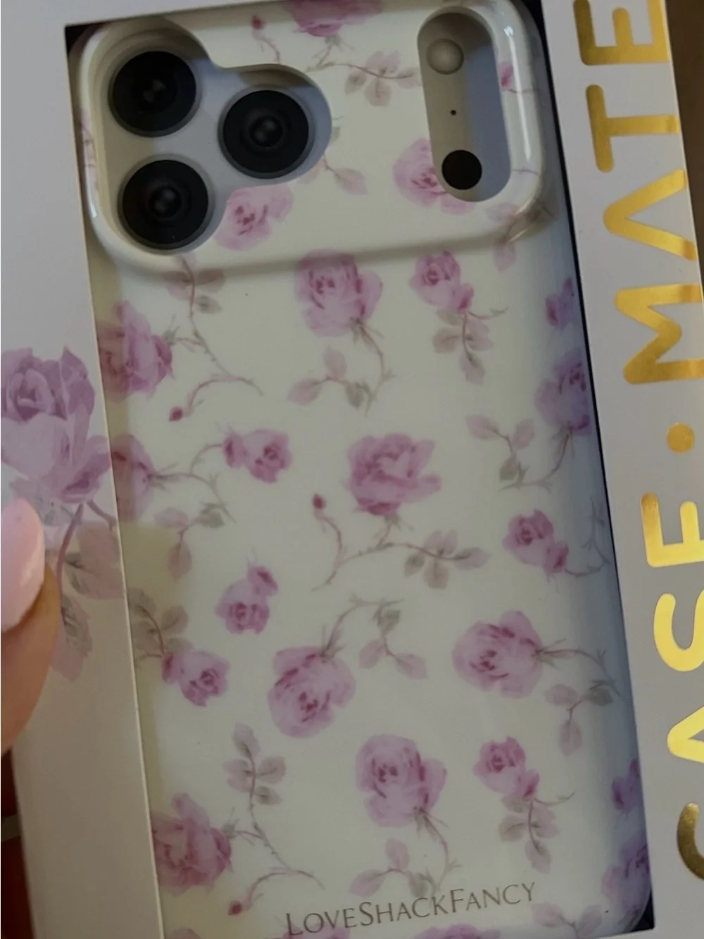 LoveShackFancy Pink Floral iPhone Case